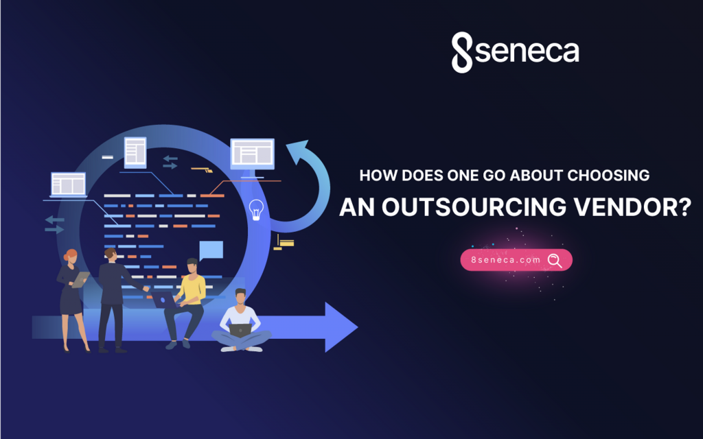 Image illustrating the process of selecting an outsourcing vendor.