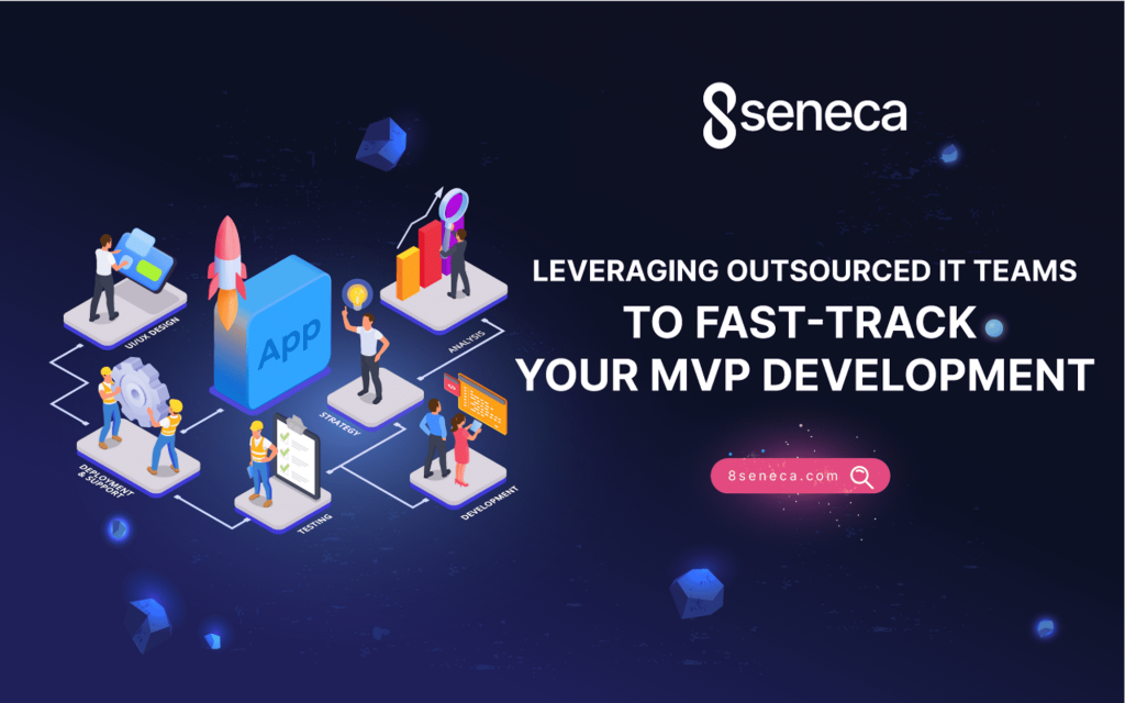 Illustrating the acceleration of MVP development through outsourced IT teams for streamlined progress.