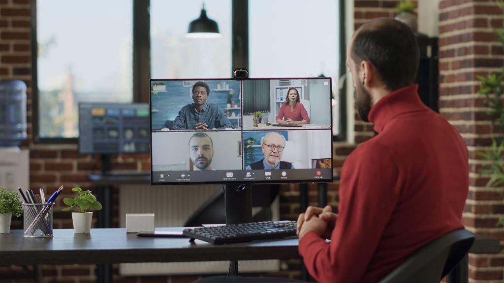 Businessmen are hiring remote developers via video call